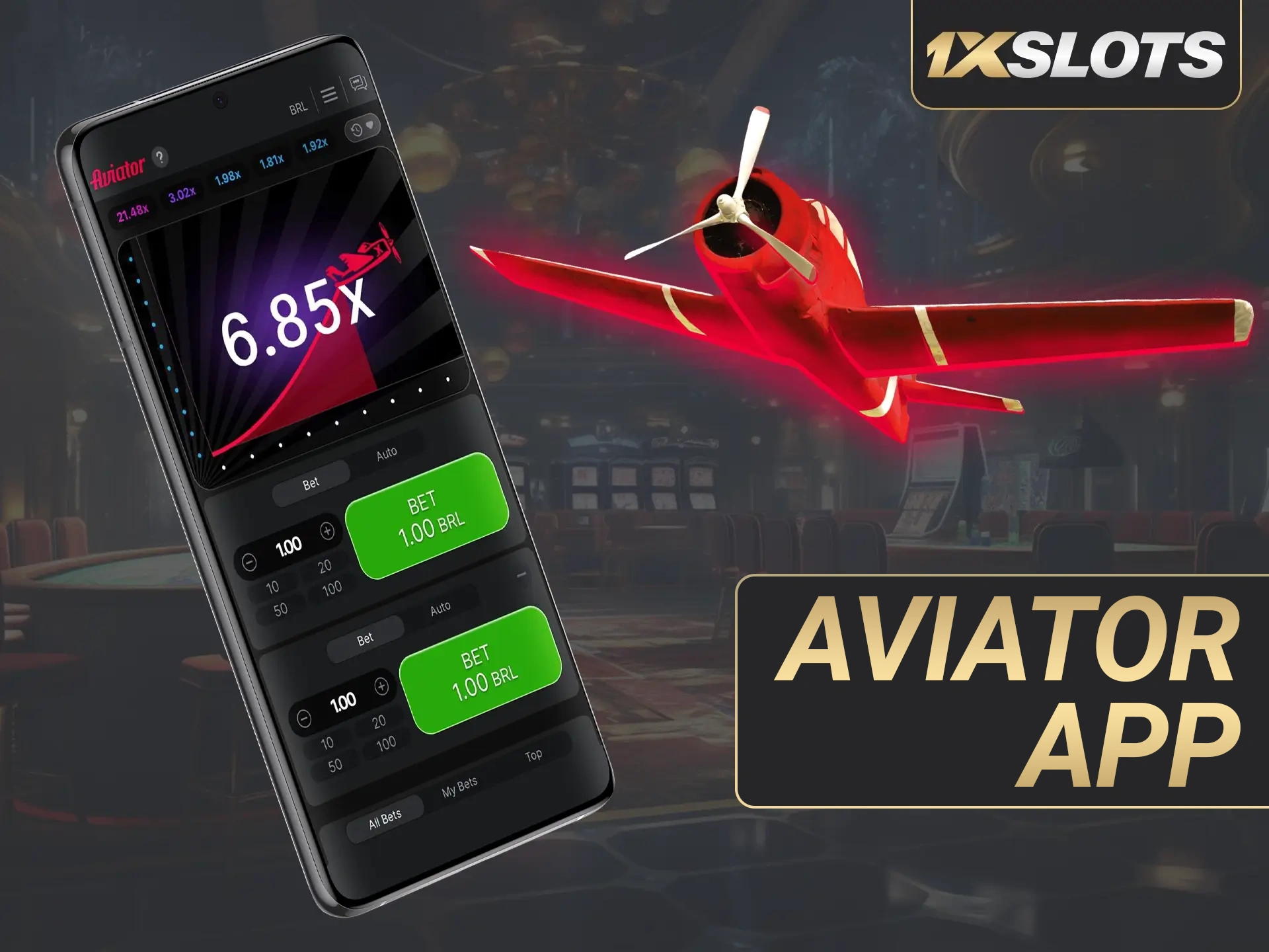 Jogo Aviator no 1xSlots