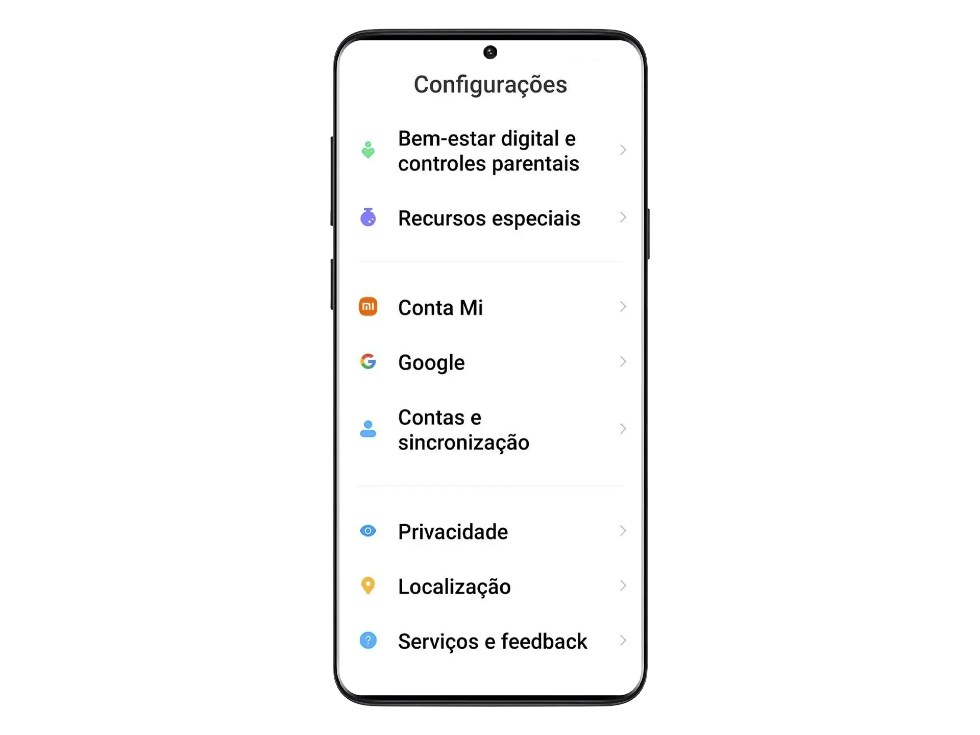 Configurações de segurança Android